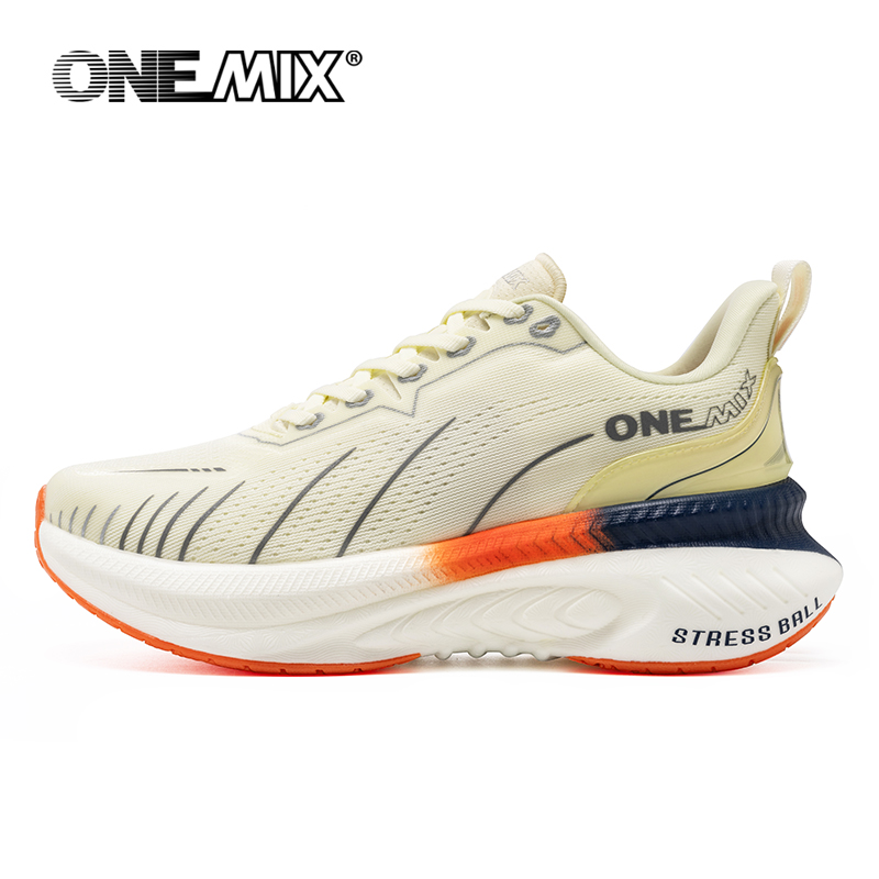 Reflective Night Running Shoes - Onemix branco tênis de corrida de