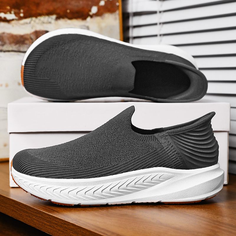 Wide Toe Box Running Sneakers - Tênis Masculino Slip-on Barefoot Plus Size