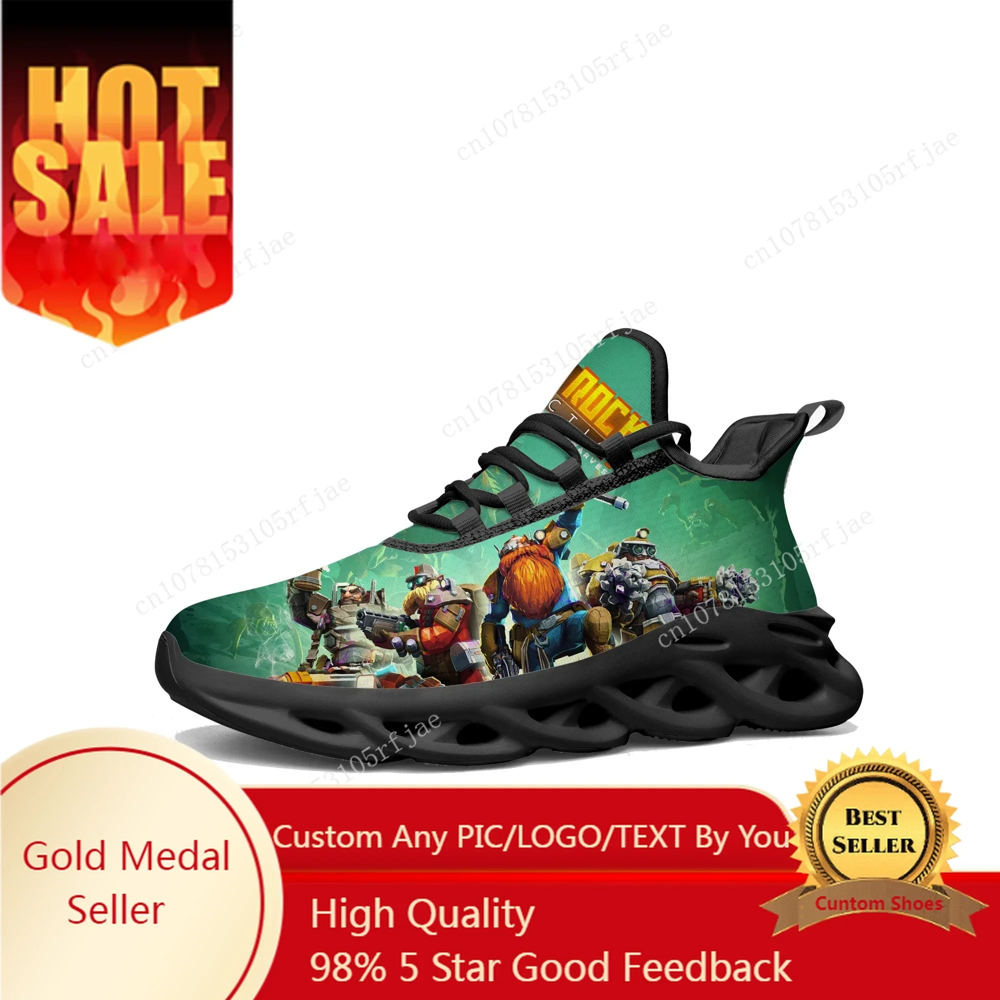 Running Shoes - Tênis Deep Rock Galactic Flats Cartoon