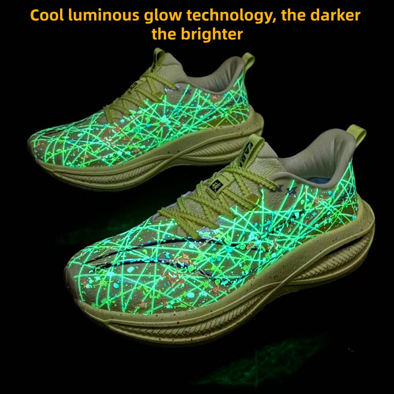 Novos tênis de corrida masculi - Reflective Night Running Shoes avaliação e preço