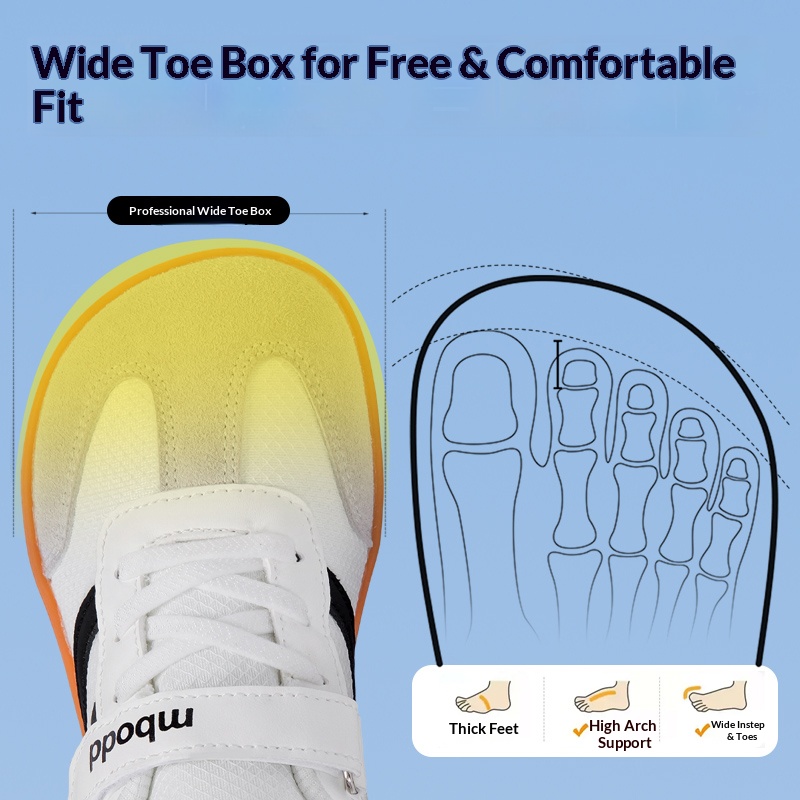 Tênis infantil sem cadarço par - Wide Toe Box Running Sneakers avaliação e preço