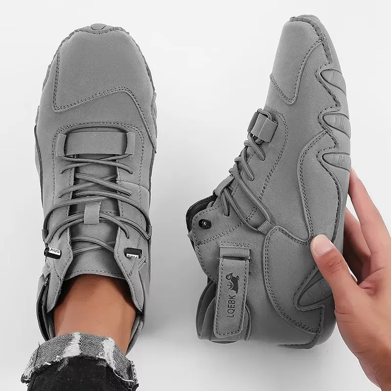 Novo design de couro masculino - Waterproof Goretex Running Shoes avaliação e preço