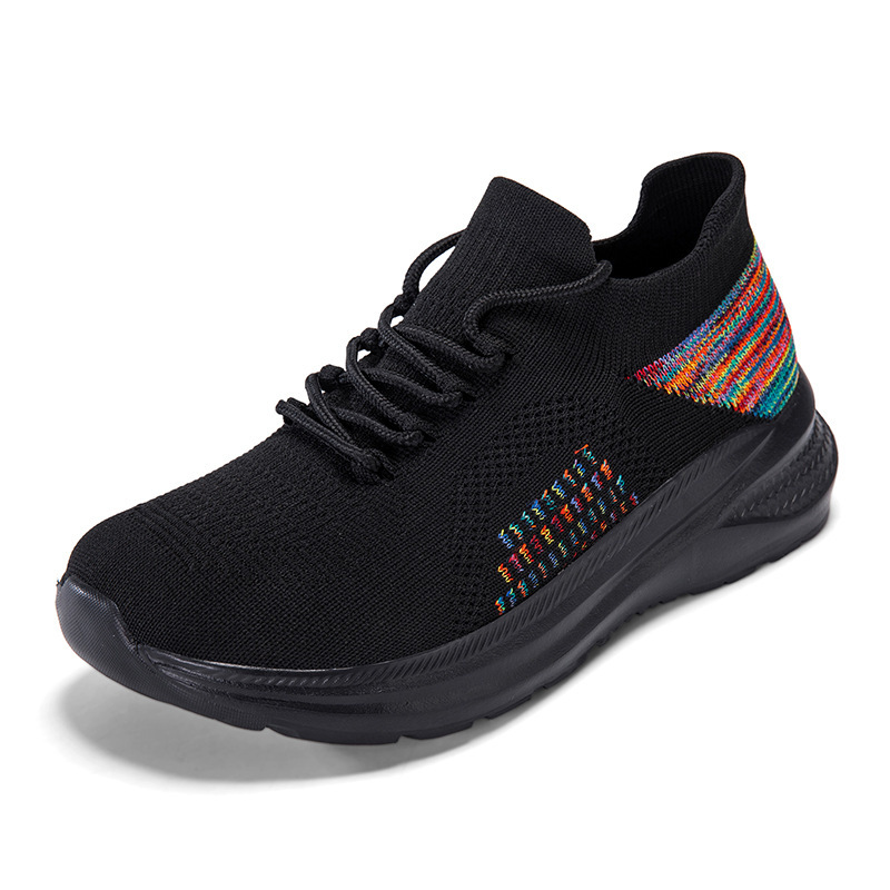 Tênis de malha respirável para - Knit Fabric Lace Up Sneakers avaliação e preço