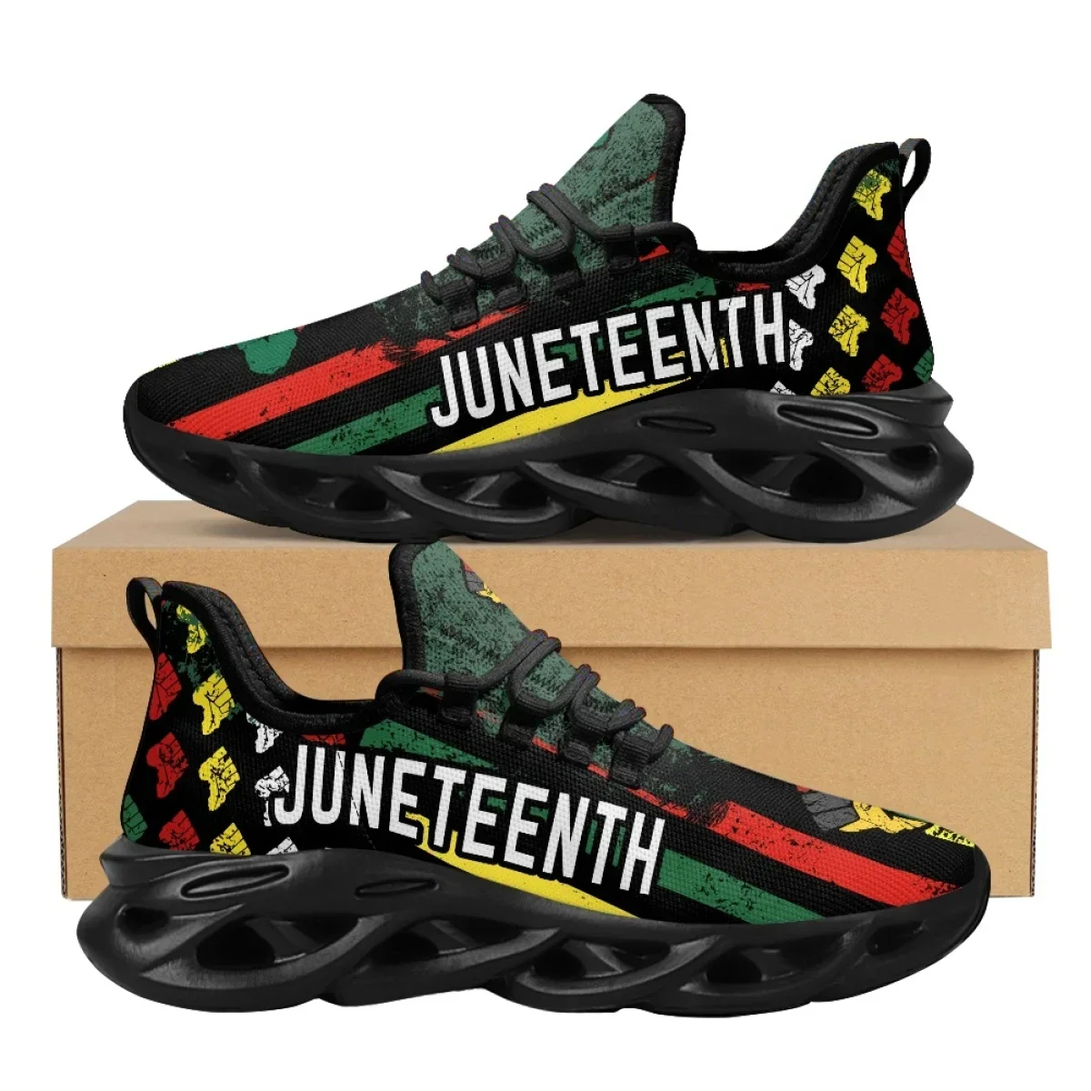 Juneteenth Peace and Love Prin - Breathable Mesh Athletic Shoes avaliação e preço