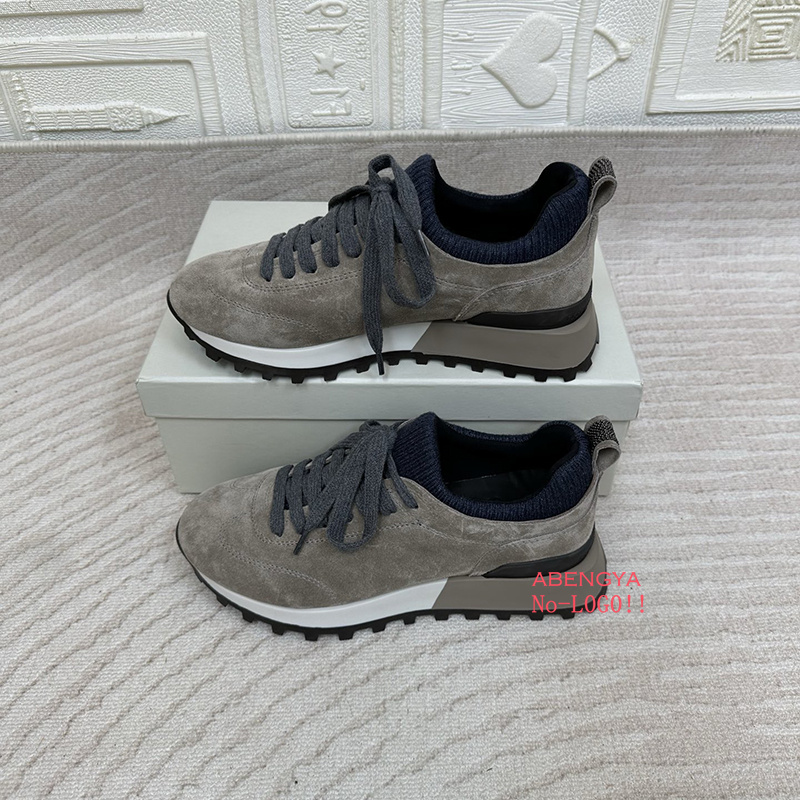2025 branco de malha camurça p - Knit Fabric Lace Up Sneakers avaliação e preço